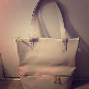 Joy Mangano beige/white purse